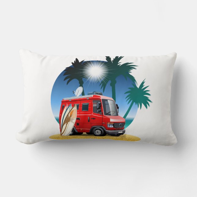 Cartoon Camper Lumbar Cushion (Front)