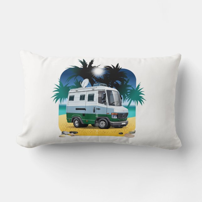 Cartoon Camper Lumbar Cushion (Front)