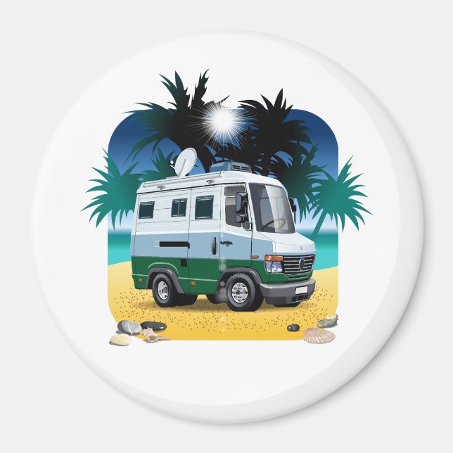 Cartoon Camper Magnet (Front)