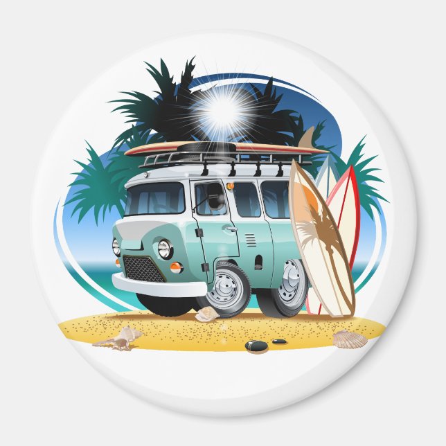 Cartoon Camper Magnet (Front)