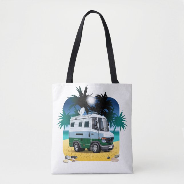 Cartoon Camper Tote Bag (Front)