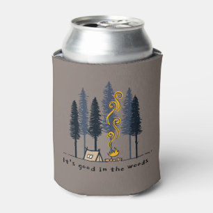 Cartoon Camping Can Cooler