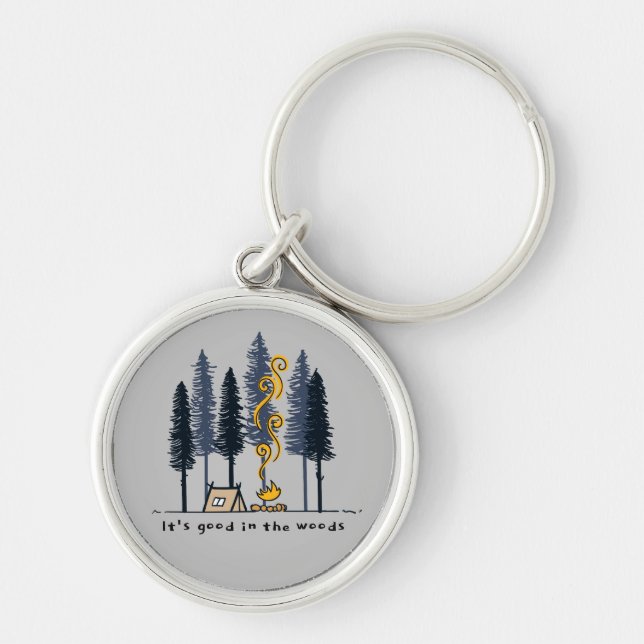 Cartoon Camping Key Ring (Front)