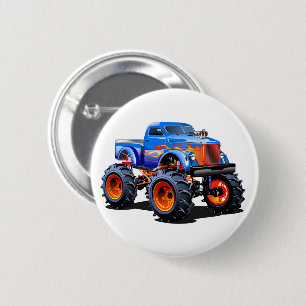 Cartoon car 6 cm round badge