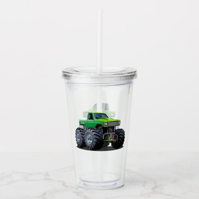 Cartoon car acrylic tumbler (Front)