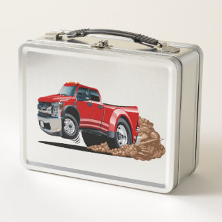 Cartoon car metal lunch box