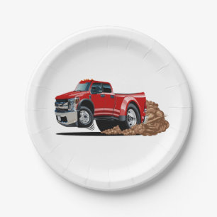 Cartoon car paper plate