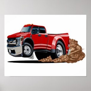 Cartoon car poster