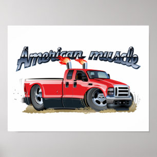 Cartoon car poster