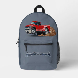 Cartoon car printed backpack