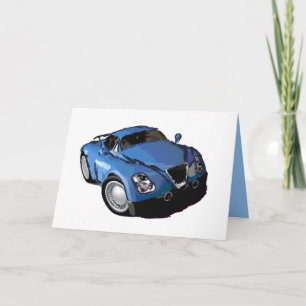 Cartoon car thank you card