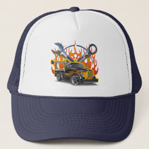 Cartoon car trucker hat