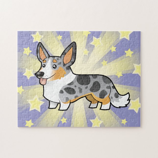Cartoon Cardigan Welsh Corgi Jigsaw Puzzle (Horizontal)