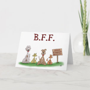 Cartoon Cards: Best Friends Forever Card