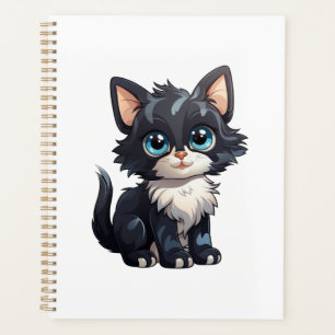 Cartoon cat illustration planner