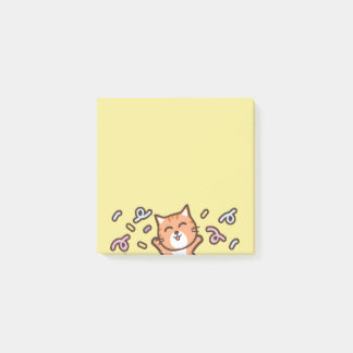 Cartoon cat memo post-it notes