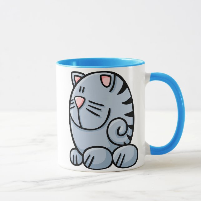 Cartoon Cat Mug (Right)