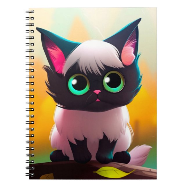 Cartoon Cat  Notebook (Front)