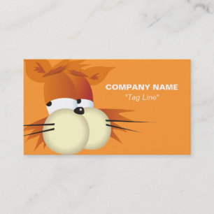 Cartoon Cat   Orange Business Card