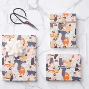 Cartoon Cat Pet Pattern Gift  Wrapping Paper Sheet