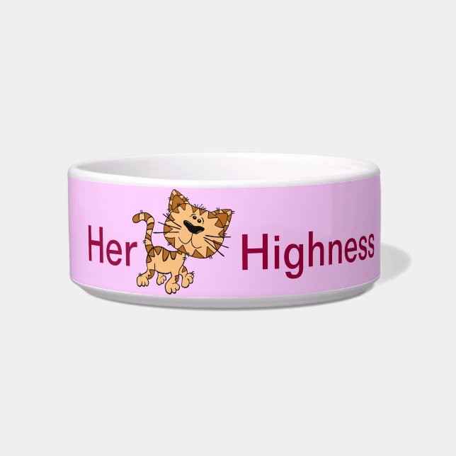 Cartoon cat walking. bowl (Front)