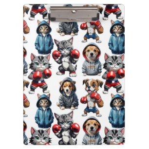 Cartoon Cats And Dogs Design Clipboard