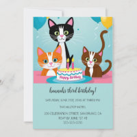 Cartoon Cats Kids’ Purr-fect Birthday Party
