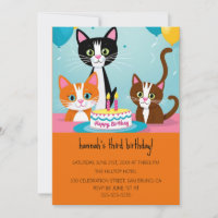 Cartoon Cats Kids’ Purr-fect Birthday Party