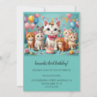 Cartoon Cats Kids’ Purr-fect Birthday Party 