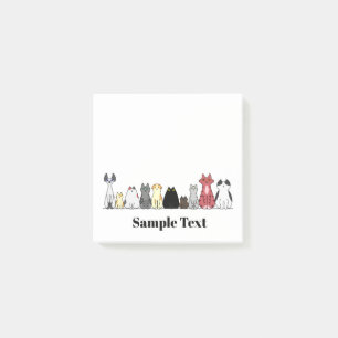 cartoon cats post it post-it notes