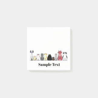cartoon cats post it post-it notes
