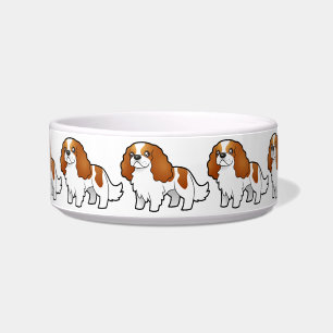 Cartoon Cavalier King Charles Spaniel Bowl