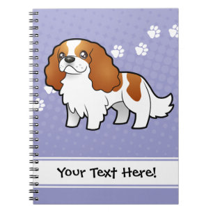 Cartoon Cavalier King Charles Spaniel Notebook