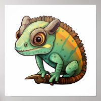 Cartoon chameleon illustration