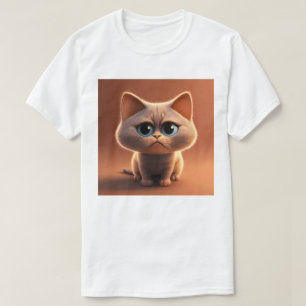 cartoon character illustration of a cute cat T-Shirt