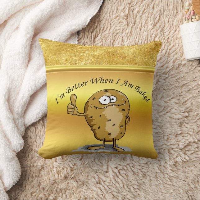 cartoon character potato with big eyes 3 cushion (Blanket)