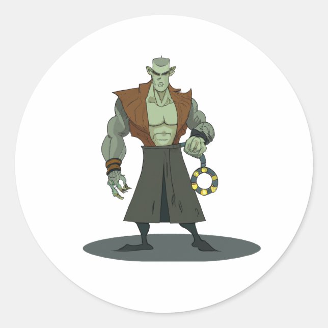 Cartoon Character - Villain Classic Round Sticker (Front)