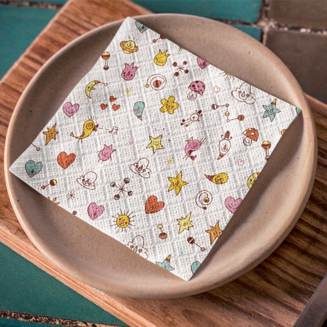 Cartoon Characters Seamless Pattern Tissue Paper (Creator Uploaded)