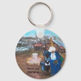 cartoon cheek, Times are changing Key Ring