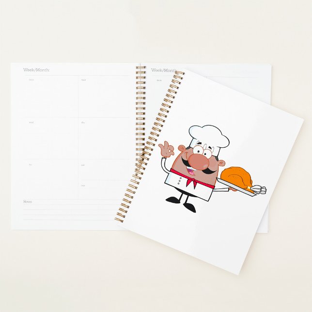 Cartoon Chef Holding Roast Turkey Planner (Creator Uploaded)