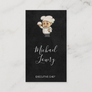 Cartoon Chef Logo Restaurant Business Card