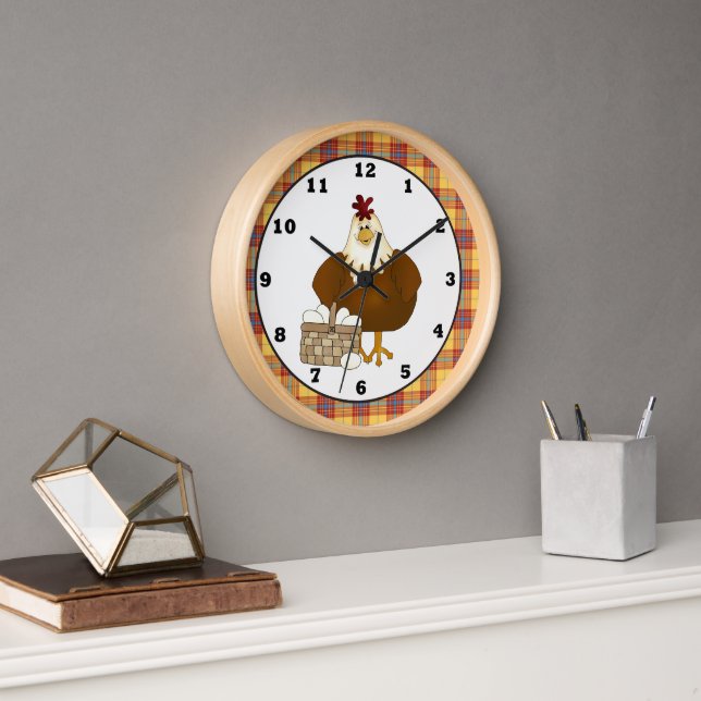 Cartoon Chicken kitchen wall clock (Office)