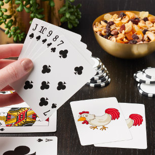 Cartoon Chicken Playing Cards