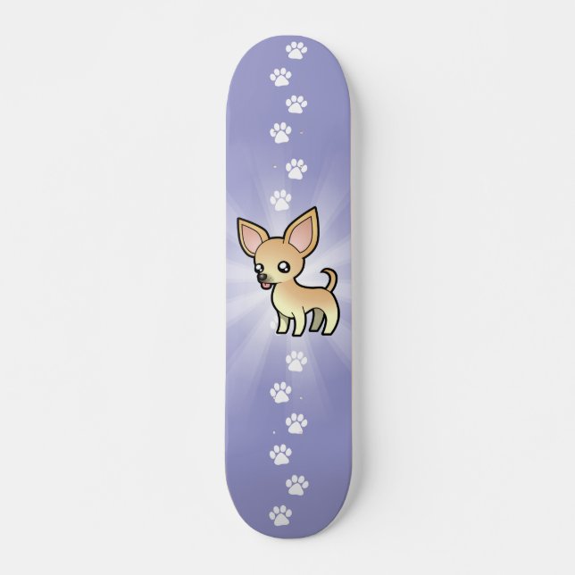 Cartoon Chihuahua (smooth coat) Skateboard (Front)