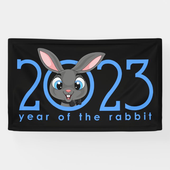 Cartoon Chinese Year of the Rabbit Banner (Horizontal)