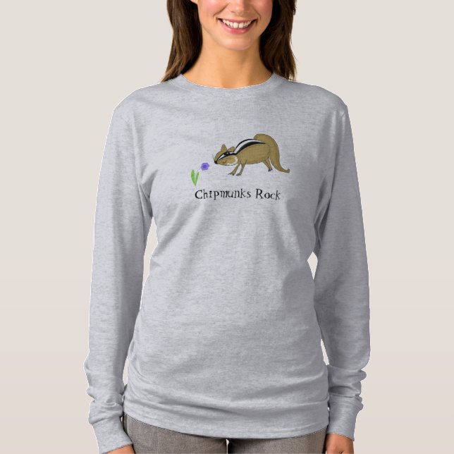 Cartoon Chipmunk with Saying T-Shirt (Front)