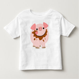 Cartoon Chocolate Pig children apparel Toddler T-Shirt