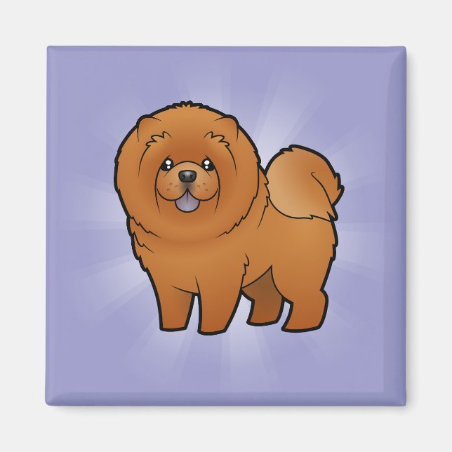 Cartoon Chow Chow Magnet (Front)