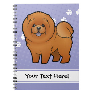 Cartoon Chow Chow Spiral Notebook