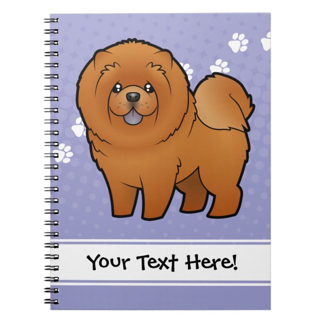 Cartoon Chow Chow Spiral Notebook (Front)
